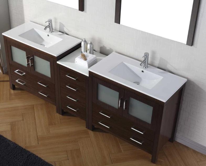 80 inch and over Vanities Bathroom Sink Vanities Double sink vanity